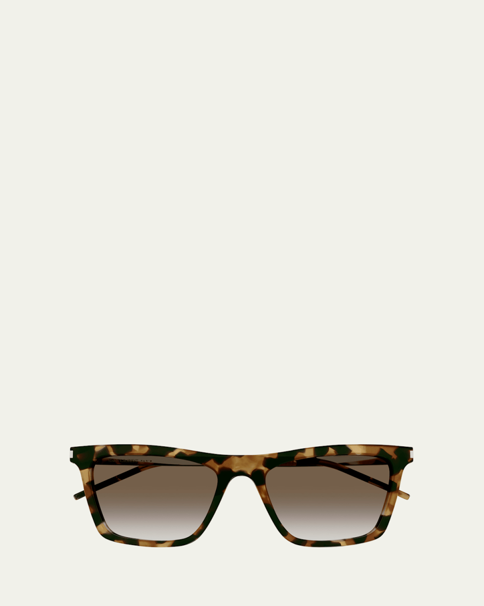 Rectangle Semi-Transparent Acetate Sunglasses
